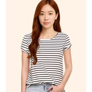 NEW Black and White Striped Tee